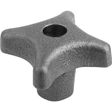 KIPP Palm Grips gray cast iron DIN 6335, Style D, inch K0147.4A4